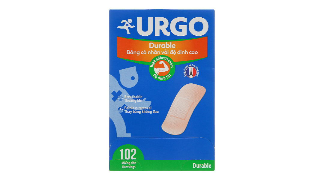 Băng cá nhân vải Urgo Durable (2 x 6cm)