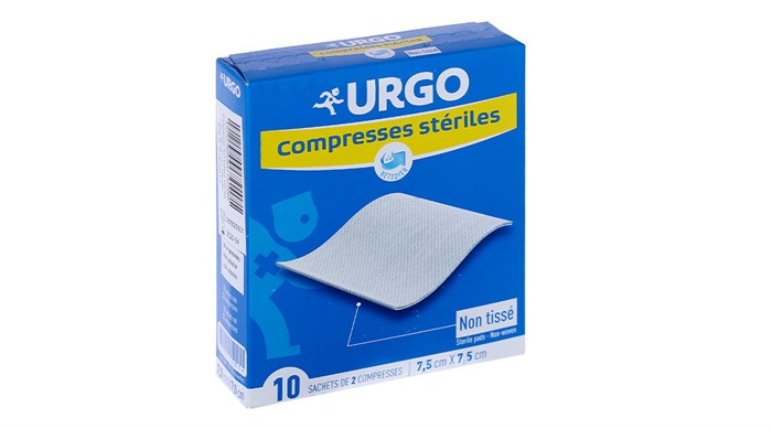 Gạc vô trùng Urgo Compresses Stériles 7.5cm x 7.5cm
