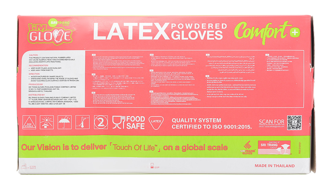 Găng tay y tế có bột Latex I'm Glove size M