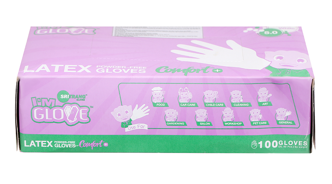Găng tay y tế không bột Latex I'm Glove size M