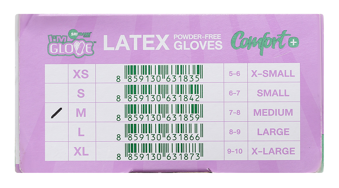 Găng tay y tế không bột Latex I'm Glove size M