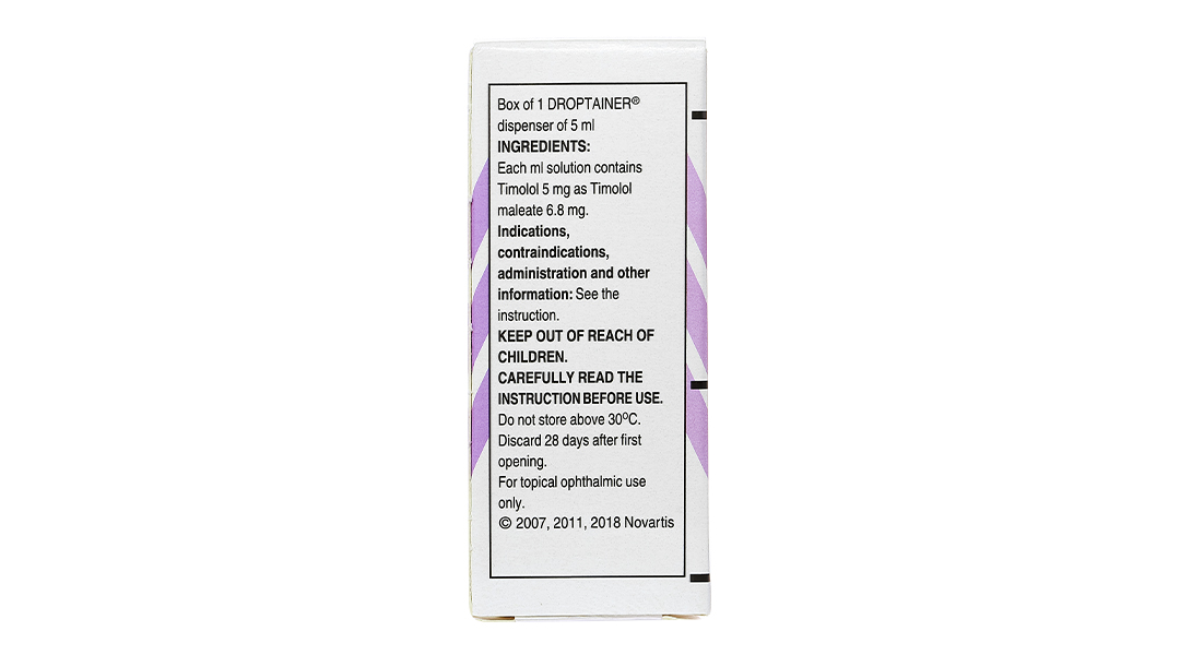 Dung dịch nhỏ mắt Timolol Maleate Eye Drops 0.5% trị bệnh glôcôm