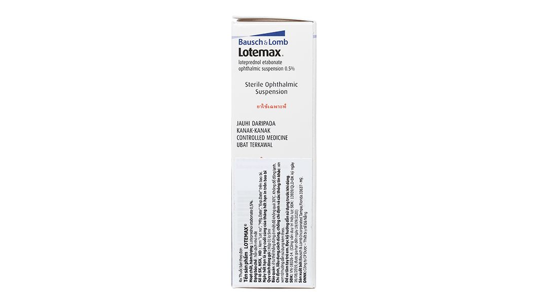 Hỗn dịch nhỏ mắt Lotemax 0.5% trị viêm kết mạc mí mắt, viêm giác mạc