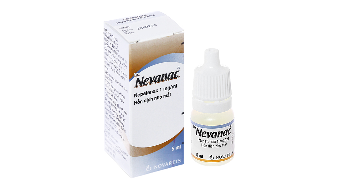 Hỗn dịch nhỏ mắt Nevanac 1 mg/ml trị viêm và đau mắt sau phẫu thuật