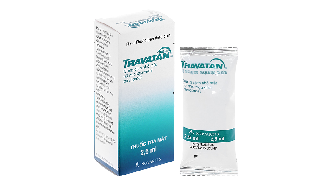 Dung dịch nhỏ mắt Travatan 40mcg/ml trị tăng nhãn áp