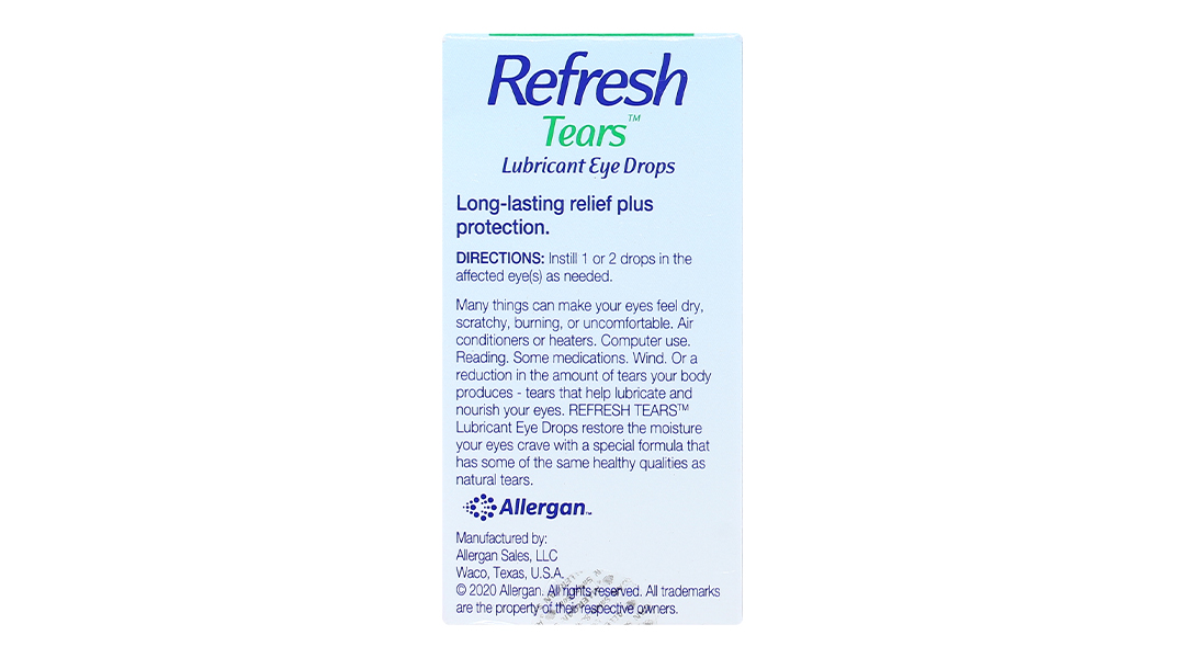 Dung dịch nhỏ mắt Refresh Tears 0.5% giảm kích ứng mắt, khô mắt