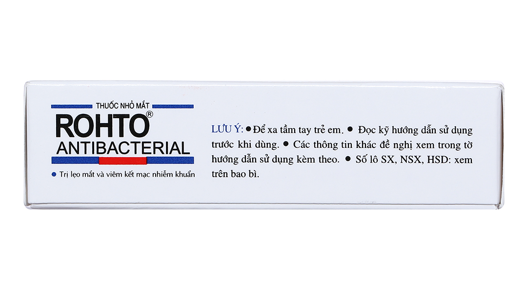 Dung dịch nhỏ mắt Rohto Antibacterial trị lẹo mắt, viêm kết mạc mắt