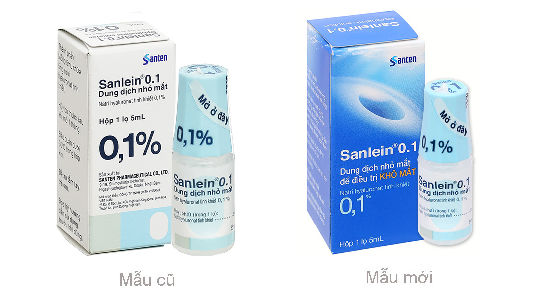 Dung dịch nhỏ mắt Sanlein 0.1% trị rối loạn biểu mô kết-giác mạc