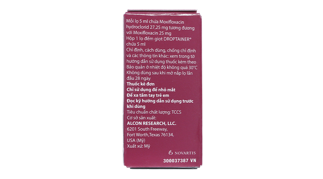 Dung dịch nhỏ mắt Vigamox 0.5% trị viêm kết mạc do vi khuẩn