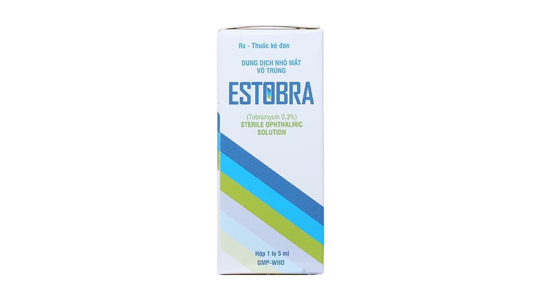 Dung dịch nhỏ mắt Estobra 0.3% trị tại chỗ nhiễm trùng mắt