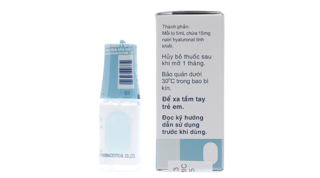 Dung dịch nhỏ mắt Sanlein 0.3 trị rối loạn biểu mô kết - giác mạc