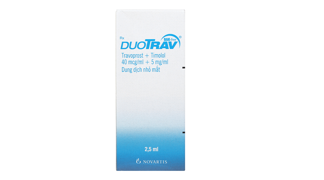 Dung dịch nhỏ mắt DuoTrav làm giảm áp lực nội nhãn