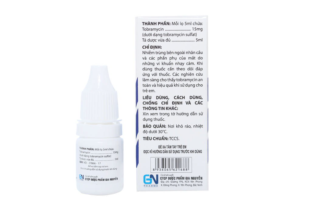 Dung dịch nhỏ mắt Torexvis 0.3% trị nhiễm khuẩn mắt