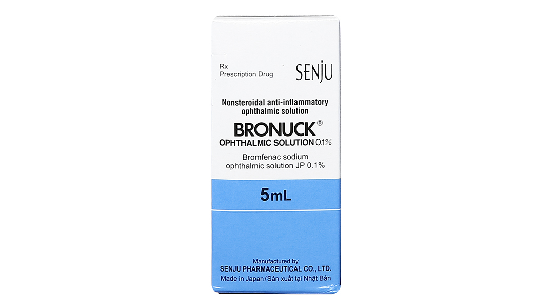 Dung dịch nhỏ mắt Bronuck 0.1% trị viêm sau phẫu thuật mắt