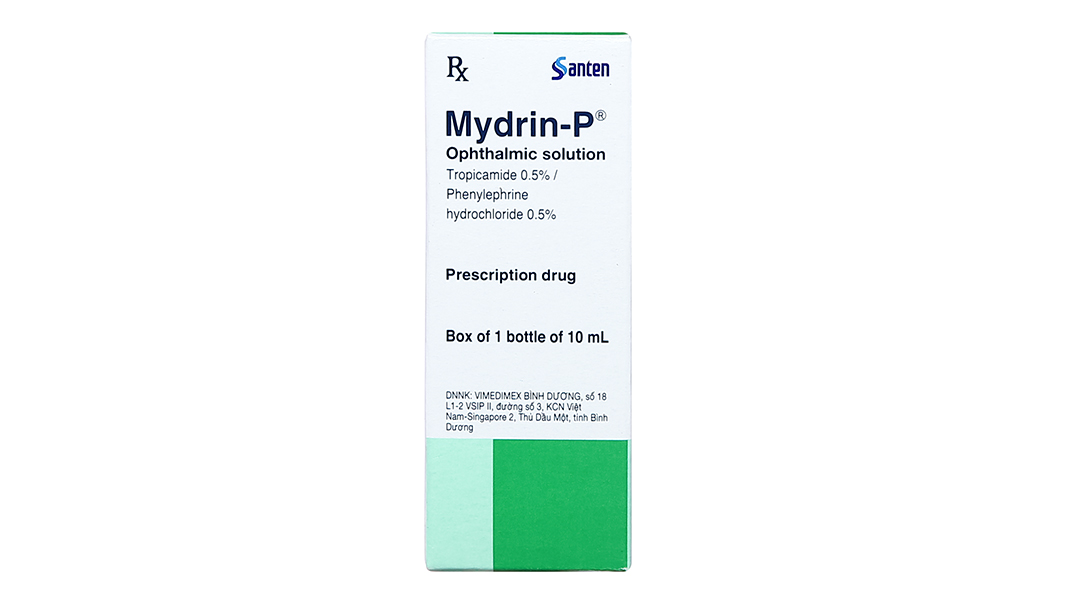 Dung dịch nhỏ mắt Mydrin-P làm giãn đồng tử trong chẩn đoán