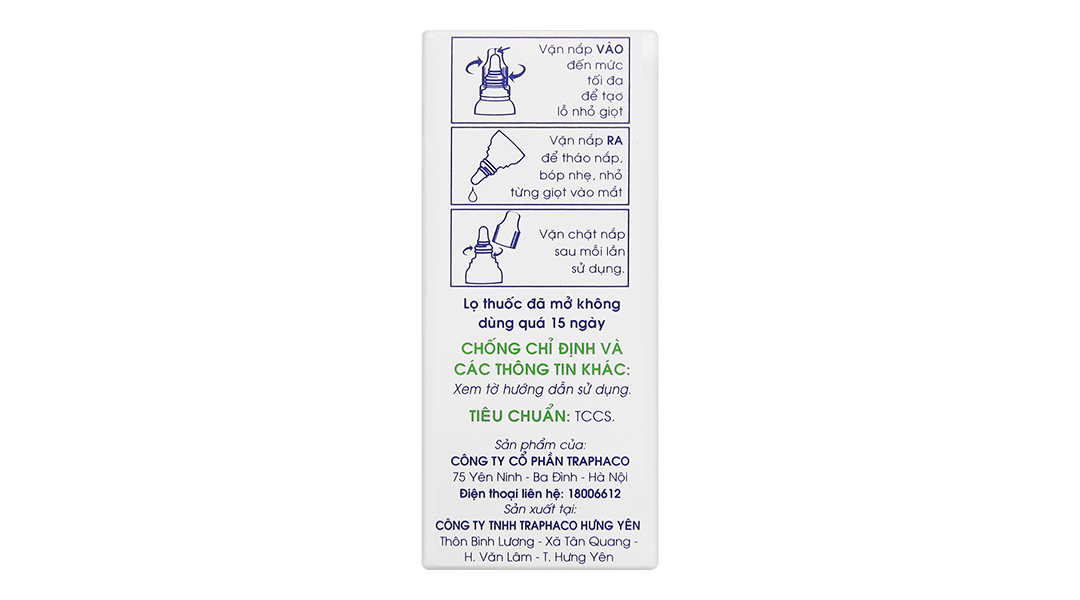 Thuốc nhỏ mắt Tobramycin Trapharco 0,3% trị các bệnh nhiễm khuẩn mắt