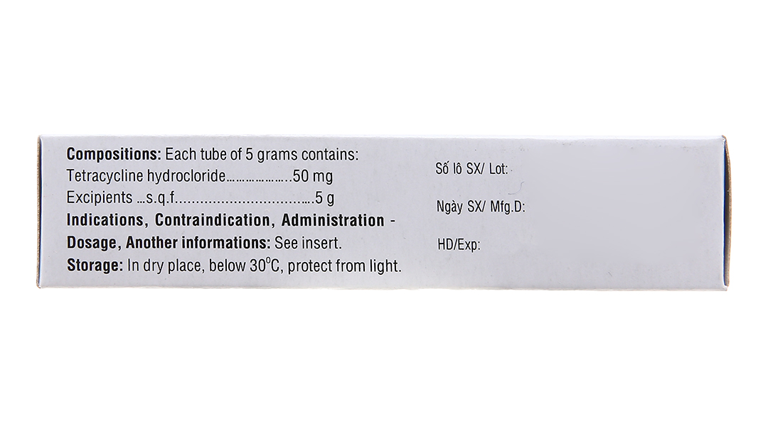 Thuốc mỡ tra mắt Tetracyclin Medipharco 1% trị nhiễm khuẩn mắt