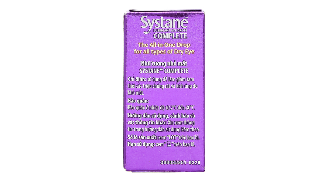 Nhũ tương nhỏ mắt Systane Complete giảm kích ứng mắt, khô mắt