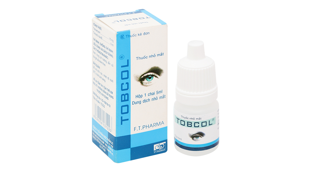 Thuốc nhỏ mắt Tobcol trị nhiễm khuẩn ngoài nhãn cầu