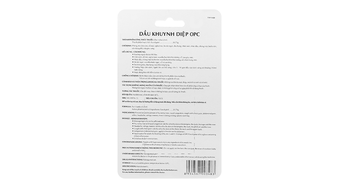 Dầu Khuynh diệp OPC