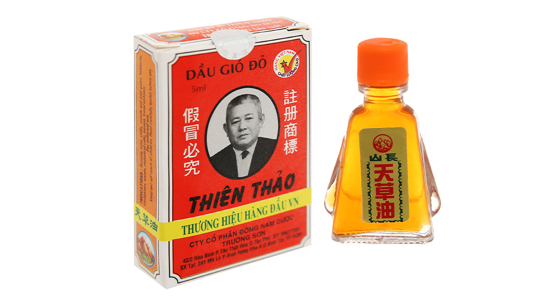 Dầu gió đỏ Thiên Thảo chai 5ml - 03/2025 | nhathuocankhang.com