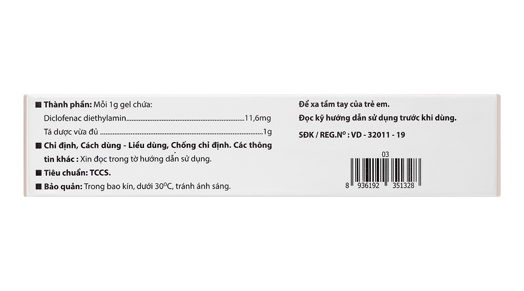Gel bôi D-Emulgel 1.16% giảm đau, giảm sưng, chống viêm