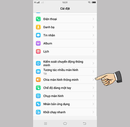 Chia màn hình thông minh