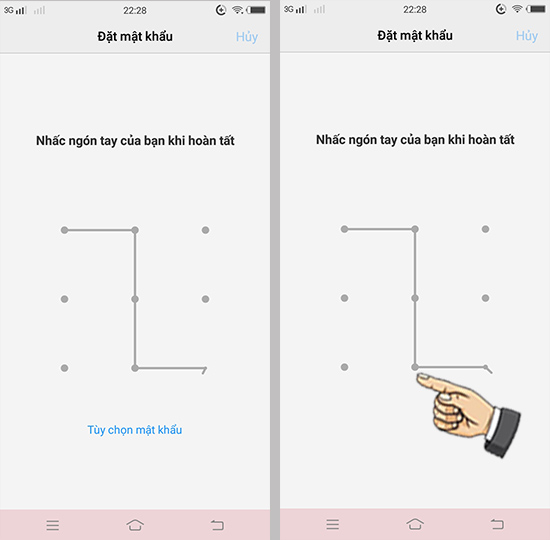 Bước 3: Đặt mật khẩu kh&oacute;a.