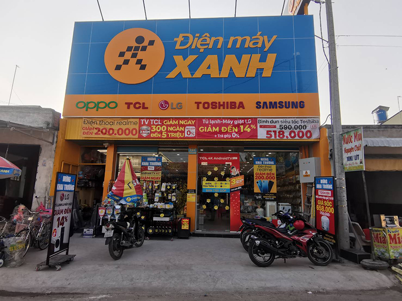 Siêu thị điện máy xanh tại Điện máy Xanh Ấp Bến Bàu, Xã Mỹ Chánh Hòa, Tỉnh Vĩnh Long, Việt Nam