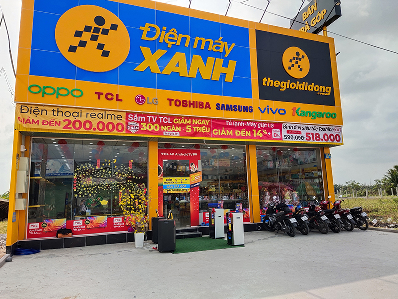 Siêu thị điện máy xanh tại Điện máy Xanh Thửa đất số 464, Tờ bản đồ số 12, Ấp An Hội A, Xã An Qui, Tỉnh Vĩnh Long, Việt Nam