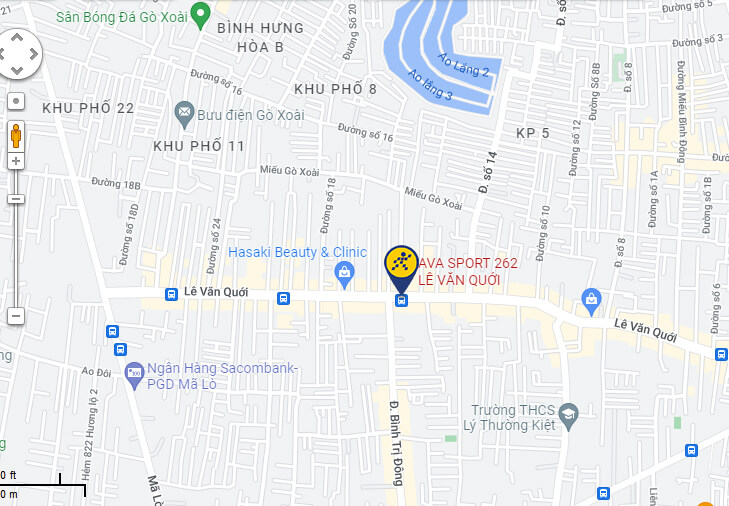 Bản đồ đến cửa hàng AVASport tại  262 Lê Văn Quới, phường Bình Hưng Hòa A, Q. Bình Tân, TP. HCM