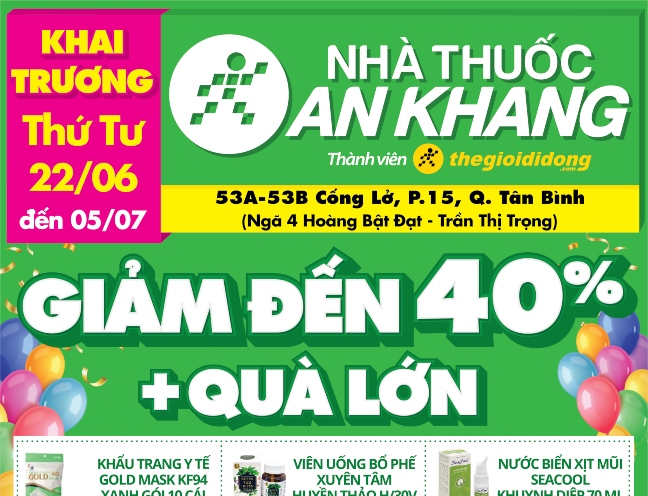 Nhà thuốc An Khang tại 53A - 53B Cống Lở, Phường 15, Quận Tân Bình, Thành phố Hồ Chí Minh