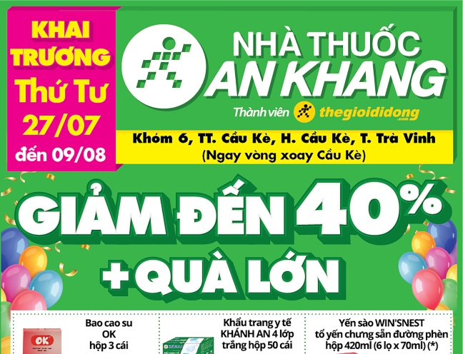 Nhà thuốc An Khang tại Khóm 6, Xã Cầu Kè, Tỉnh Vĩnh Long, Việt Nam