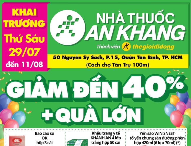 Nhà thuốc An Khang tại 50 Nguyễn Sỹ Sách,Phường 15, Quận Tân Bình,Tp.Hồ Chí Minh