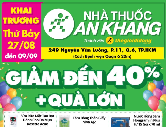 Nhà thuốc An Khang tại 249 Nguyễn Văn Luông, Phường 11, Quận 06, TP Hồ Chí Minh