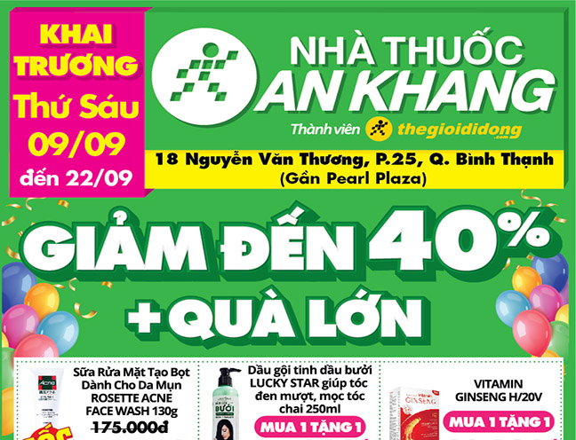 Nhà thuốc An Khang tại 2 Lô B1, Cư xá 304 Điện Biên Phủ, Phường 25, Quận Bình Thạnh, TP Hồ Chí Minh