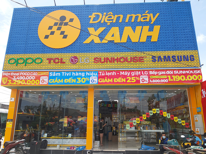 Siêu thị điện máy xanh tại Điện máy Xanh Ấp Long Sơn, Xã Tân Thành, Tỉnh Đồng Tháp, Việt Nam