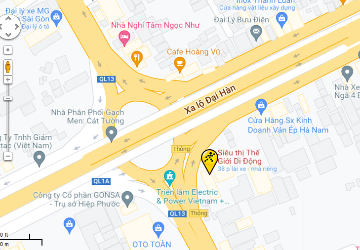 Khám phá địa điểm mới với bản đồ chỉ đường đi xe máy Thế Giới Di Động 838 trên Quốc Lộ 13 tại TP. Thủ Đức, Hồ Chí Minh. Cập nhật 2024, bản đồ đầy đủ thông tin về giao thông và tình trạng đường đi, giúp bạn dễ dàng di chuyển và khám phá thế giới xung quanh một cách nhanh chóng và tiện lợi.
