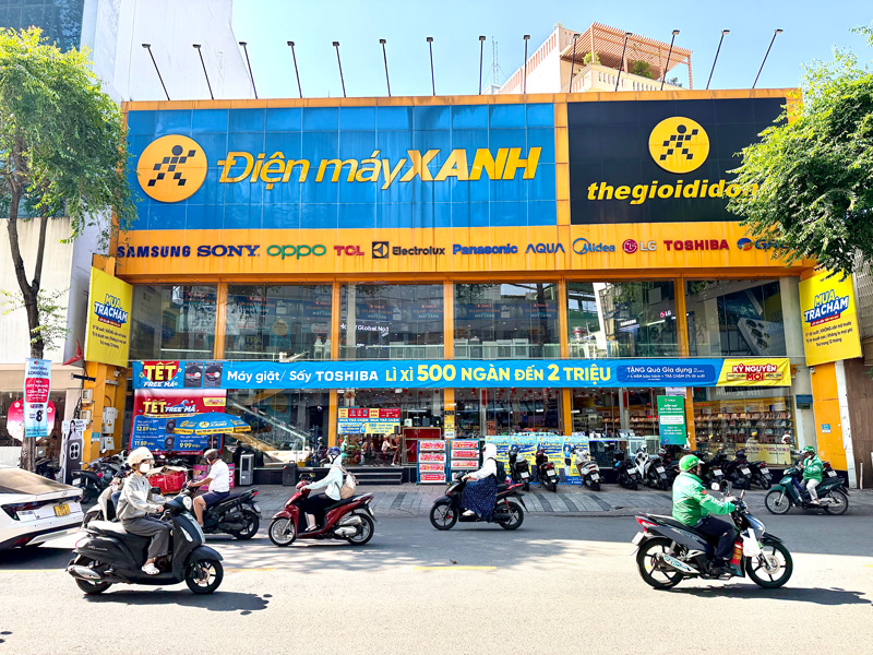 Siêu thị điện máy xanh tại Điện máy Xanh 189A Cống Quỳnh, Phường Cầu Ông Lãnh, Thành phố Hồ Chí Minh, Việt Nam